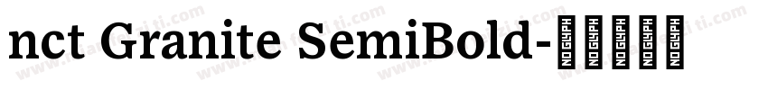 nct Granite SemiBold字体转换